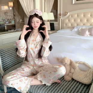 捞捞酱「小咪下午茶」性感睡衣女冰丝夏季 2025甜美纯欲家居服 新款