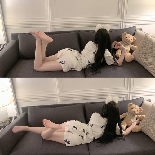 家居服睡衣甜美日系凉感短袖卡通