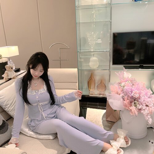 法式日系睡衣纯棉家居服莫代尔