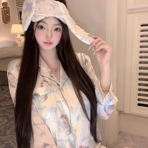 卡通冰丝春季新款睡衣25家居服