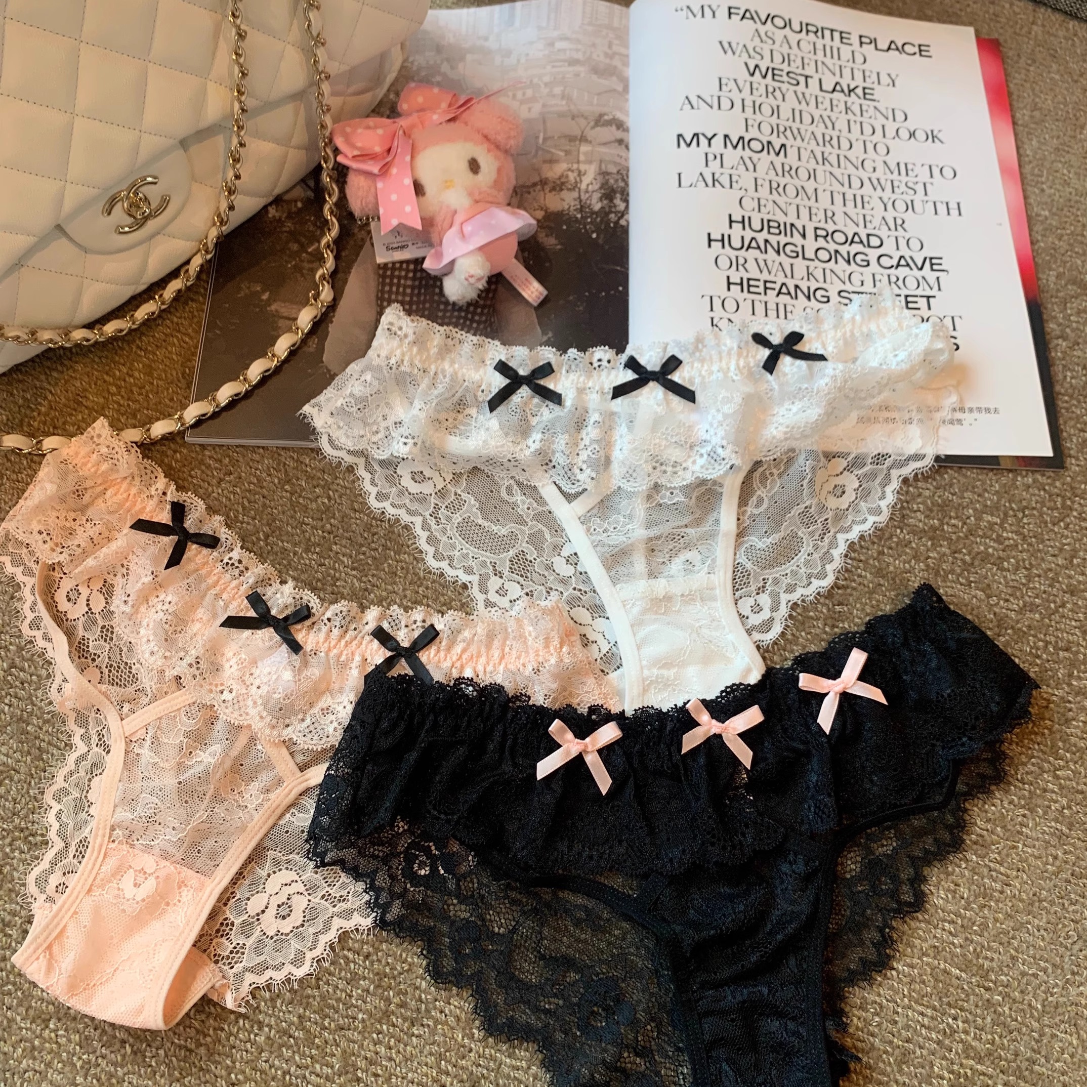 公主风日系蕾丝性感三角内裤