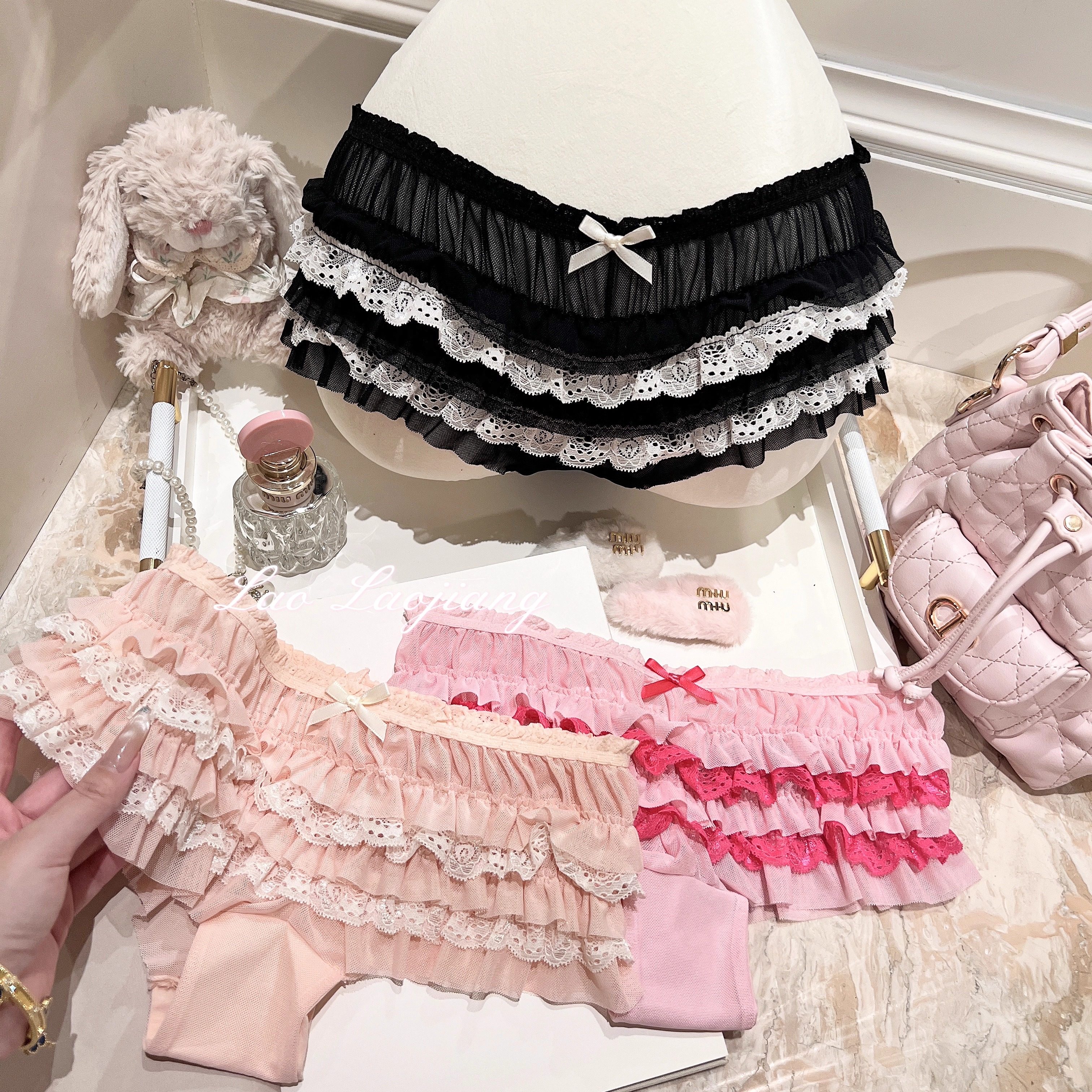 捞捞酱「草莓蛋糕」日系网纱纯欲性感三角内裤蝴蝶结甜美可爱透气,女士内衣/男士内衣/家居服,女三角裤,淘宝优惠券,粉丝福利购,淘宝优惠卷
