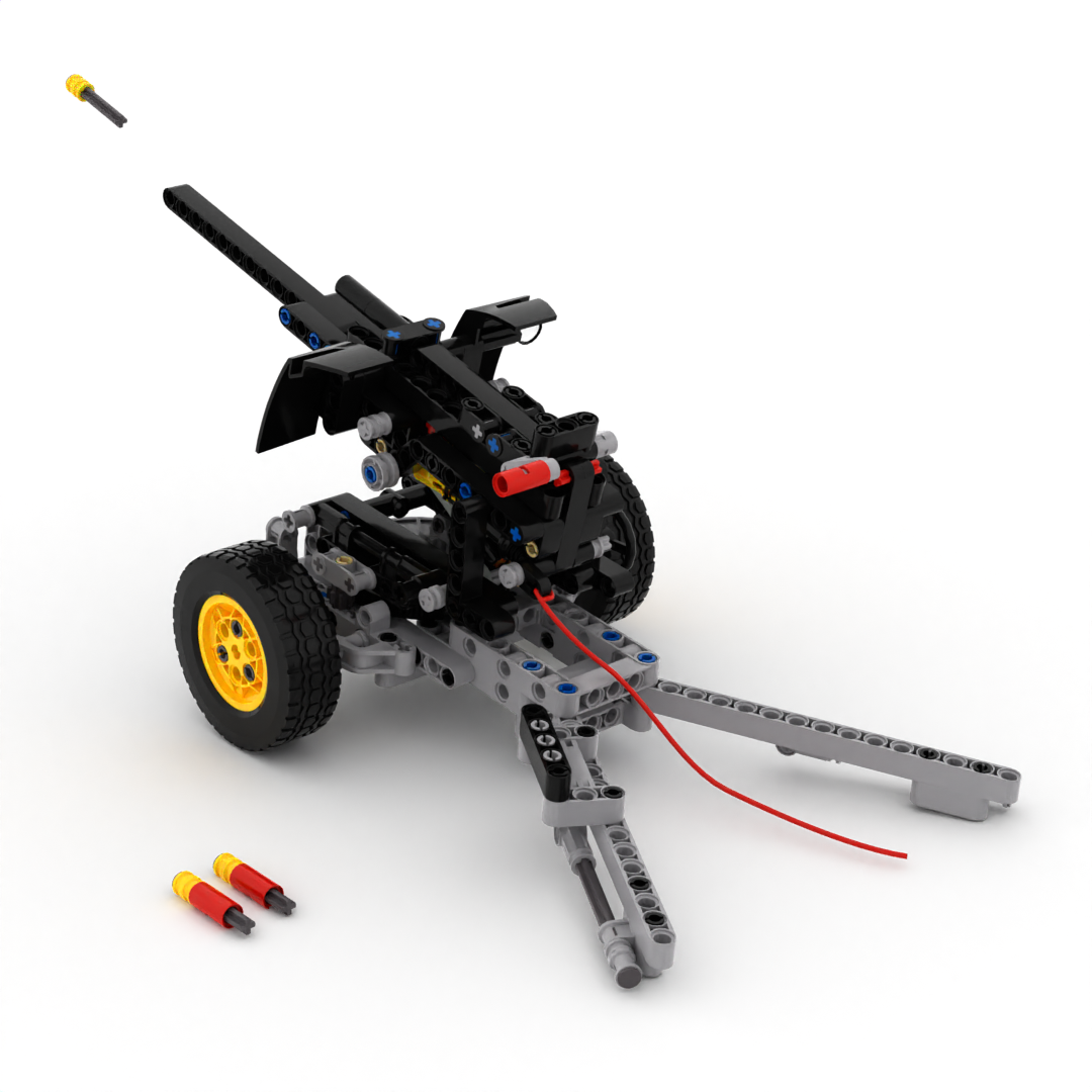 国产积木小颗粒拼装MOC反坦克炮