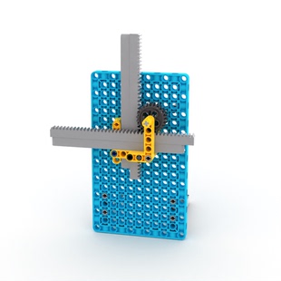 小小工程师国产积木机器人齿轮机械科技拼装 垂直齿条驱动机构套装