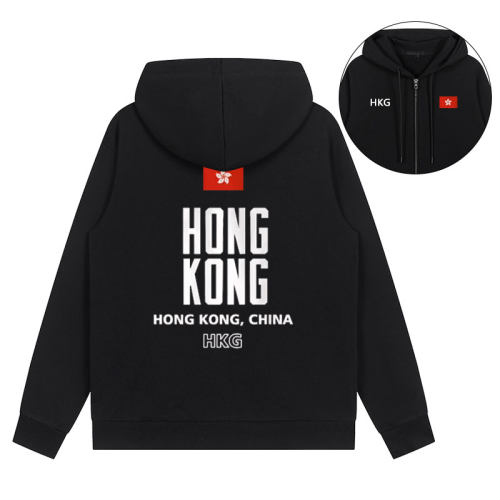 中国香港HongKong地区队服连帽卫衣英文创意套头外搭男女衣服帽衫