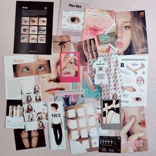 body Studio pack手账素材包拼贴卡片贴纸包 ins人气Oab 韩国同款