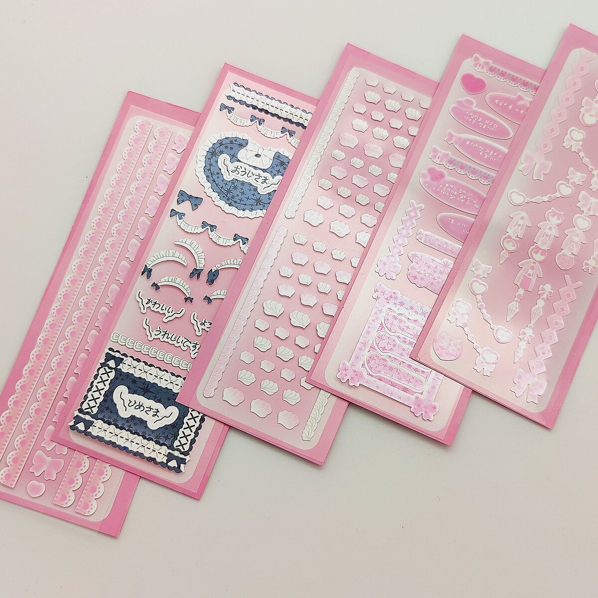 韩国思密达cherisha2003同款蝴蝶结蕾丝亮片ins追星贴纸装饰