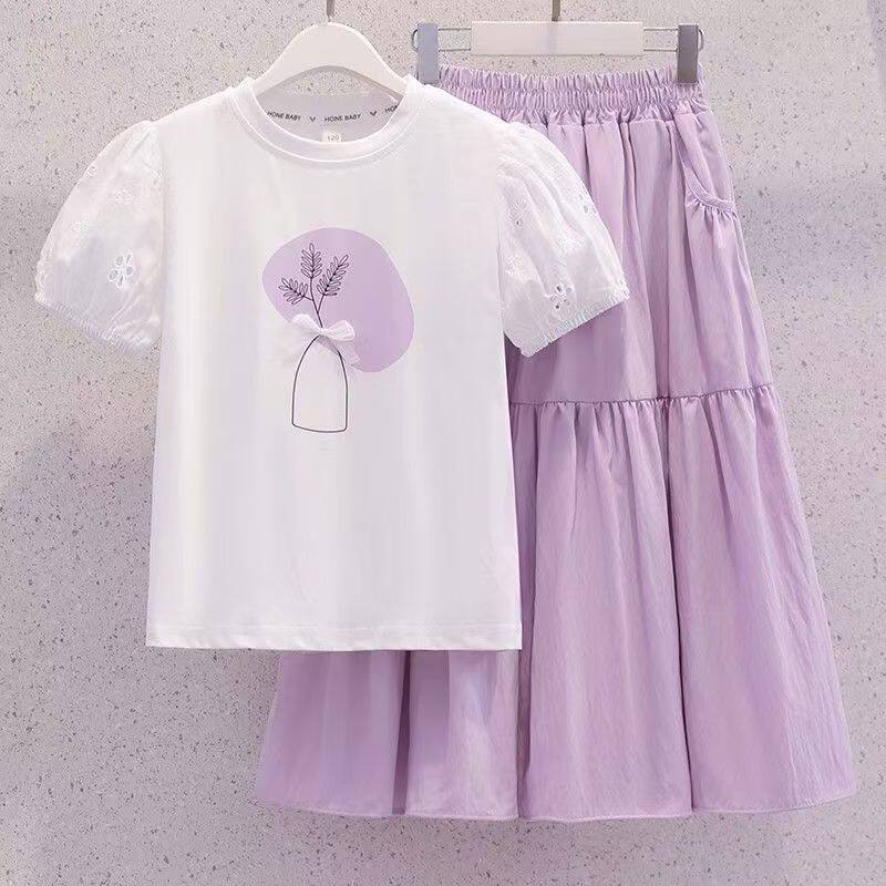 女童夏季裙子套装2026新款