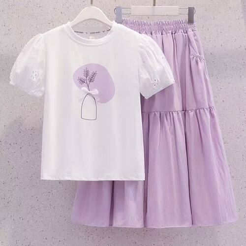 女童夏季裙子套装2026新款