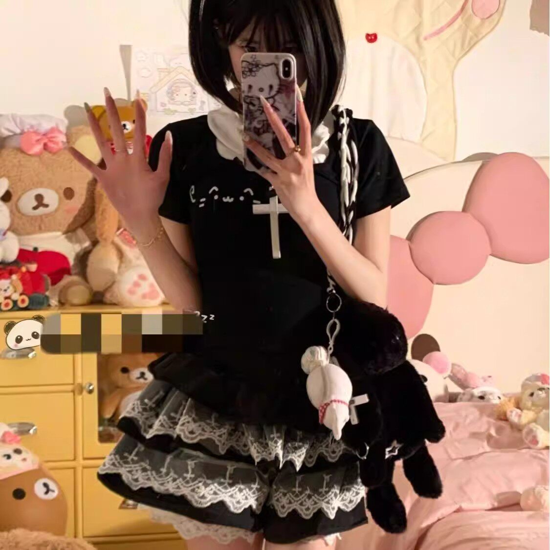 女童日系亚文风衣服2026新款夏季中大童修身jk甜美小套装甜妹穿搭