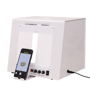 神图珠宝摄影箱摄影棚电动转盘金银饰品拍照灯箱小型静物拍摄台360度旋转视频拍照两用金属箱体调速转盘灯箱