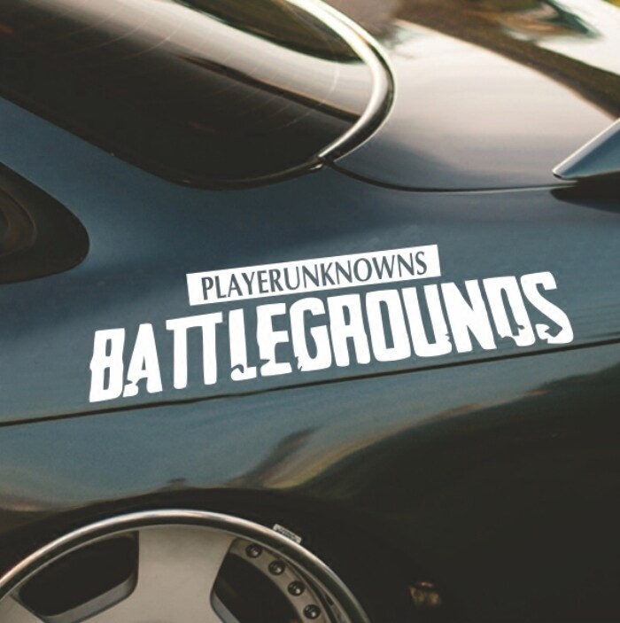 绝地求生车贴pubg跳伞英文标志logo蓝洞吉利吃鸡汽车贴纸挡风玻璃