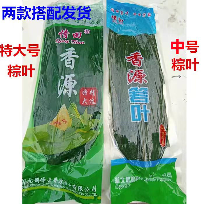 新鲜粽叶野生粽子叶大叶香源箬叶真空100片家用商端午包粽子叶子