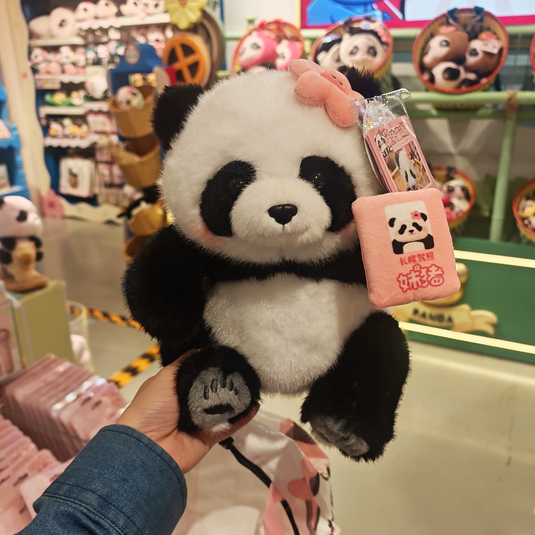 广州珠海清远长隆纪念品动物园黑白熊猫妹猪车车毛绒公仔礼物手信