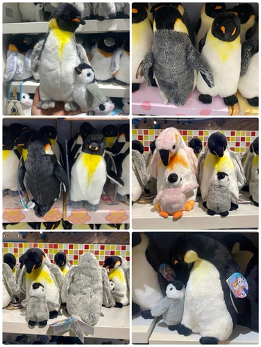长隆海洋王国纪念品仿真母子帝企鹅毛公仔毛绒玩具女孩生日礼物
