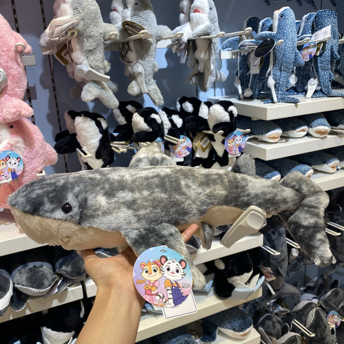 珠海长隆海洋王国旅游纪念品动物园仿真鲨鱼毛公仔毛绒玩具布娃娃