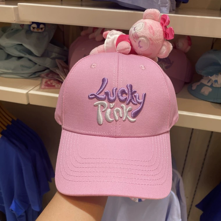 珠海长隆海洋王国宇宙飞船纪念品粉小琦趴姿亲子棒球帽女孩帽子