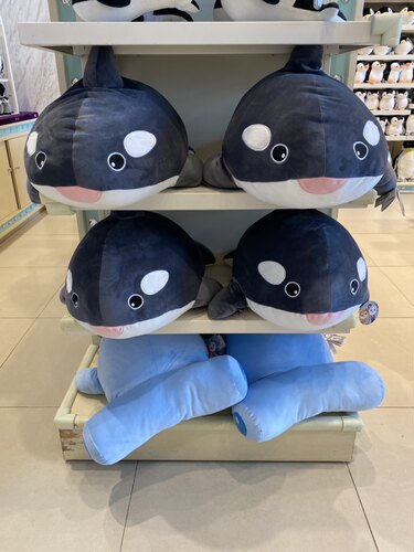 珠海长隆纪念品海洋馆酒店超软体锤头鲨虎鲸公仔毛绒玩具抱枕娃娃 - 封面