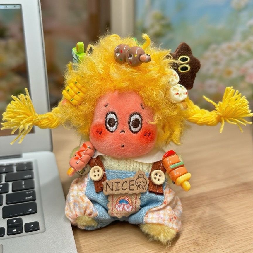 泡泡玛特123星星人系列10cm娃衣配饰套装毛绒挂件盲盒配饰衣服