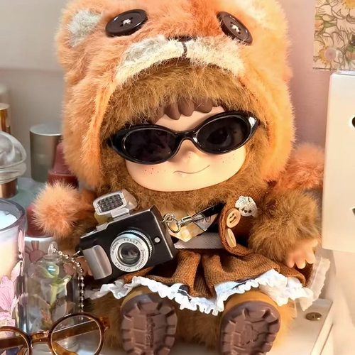 20cm娃衣WAKUKU墨镜相机回千玺哇酷酷系列娃衣可爱玩偶装饰配件