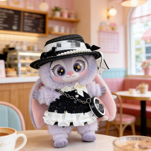 17cm娃衣疯狂动物城朱迪衣服富贵小香风背带裙搪胶公仔玩偶娃衣