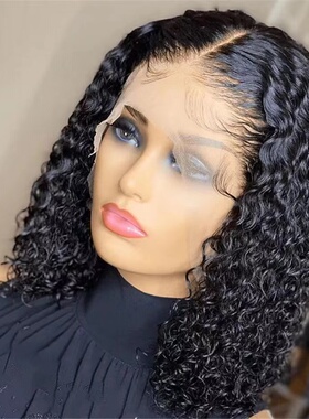 brazilian hair 13x4 lace front wig bob water wave natural