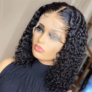 lace front wave hair natural water 13x4 bob brazilian wig