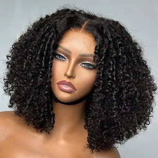 Pixie Curly Raw Human Hair Super Double Drawn Glueless Wig