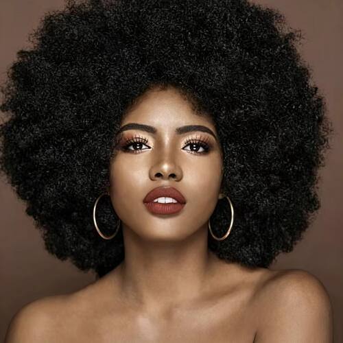 Afro Yaki Curly Human Hair Wigs Afro Women Hair