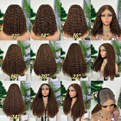 100% human hair Burmese curly lace wig小卷卷发真人发头发假发