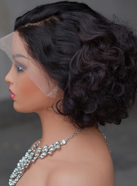 10A 13*4frontal Loose wave Bob 100% human hair wigs