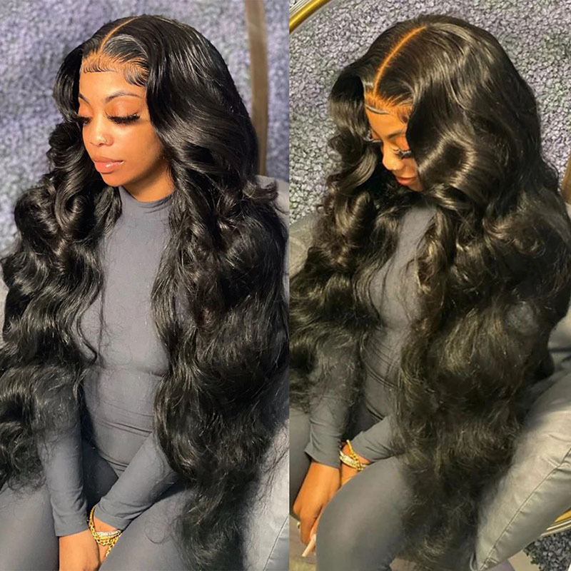 11A 13*4 frontal wig 180% Body wave100% Brazilian Human Hair