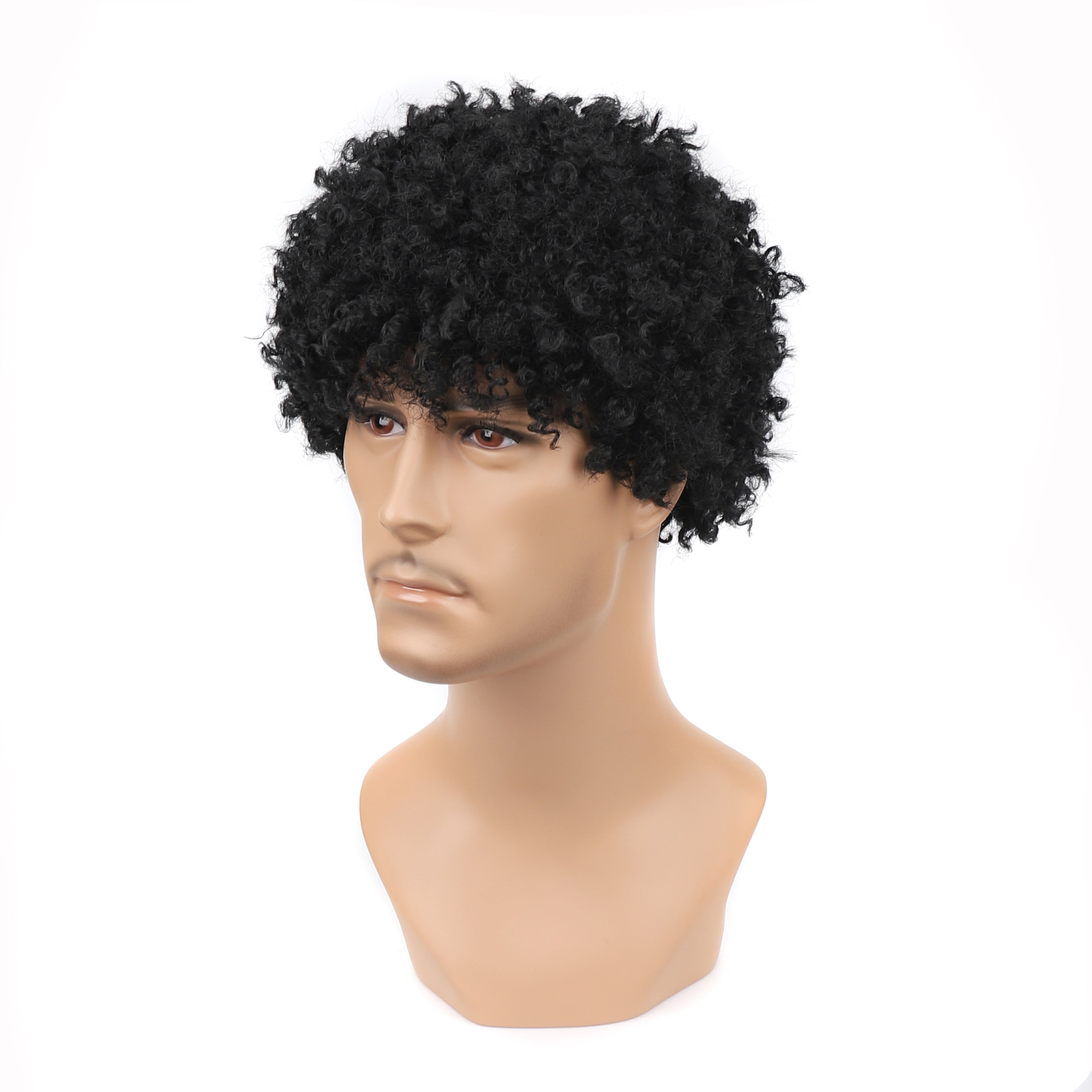 欧美假发非洲脏辫化纤假发辫男士小卷假发头套