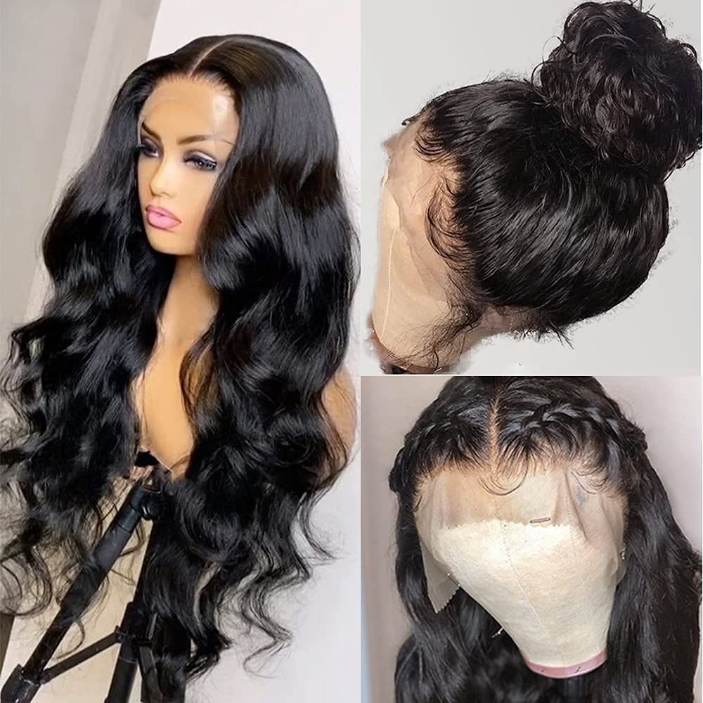 13x4 lace front wig peruvian hair body wave wavy大波浪卷发套