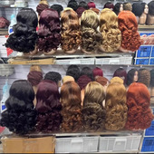 lace quality bouncy wig 跨境13x4 drawn curly double 300g