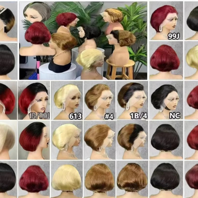 SDD 13*4lace Fumi Bob 300%density Brazilian human hair wigs