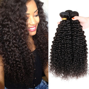 hair human extension bundle 巴西发小卷 brazilian weave curly