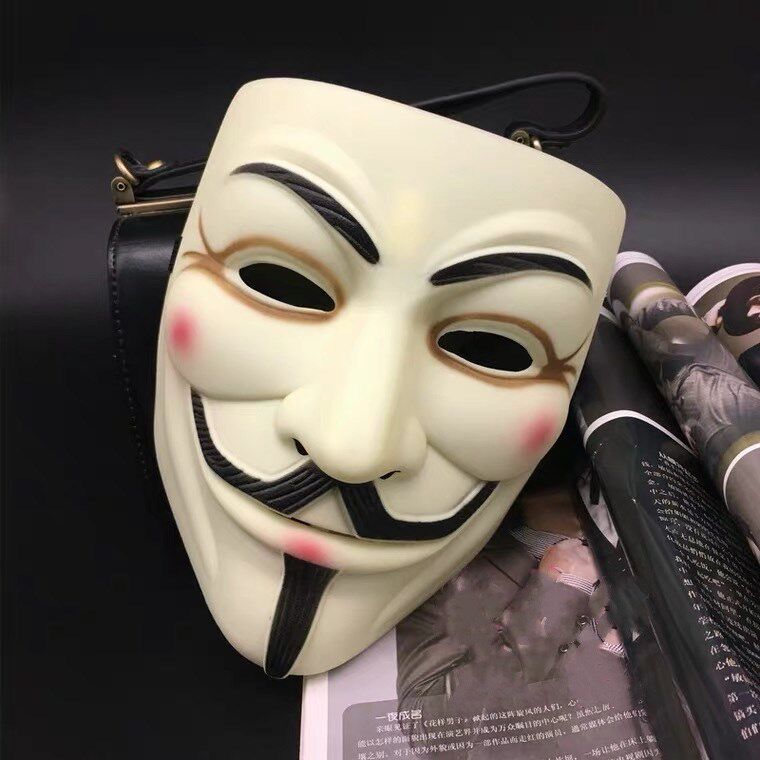 字仇杀队面具男女通用街舞直播道具节日派对黑客面具宽松紧带