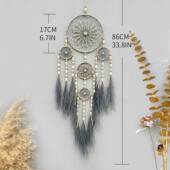 TEMU亚马逊跨境仿真芦苇捕梦网房间装 饰墙壁挂饰永生花束高级感