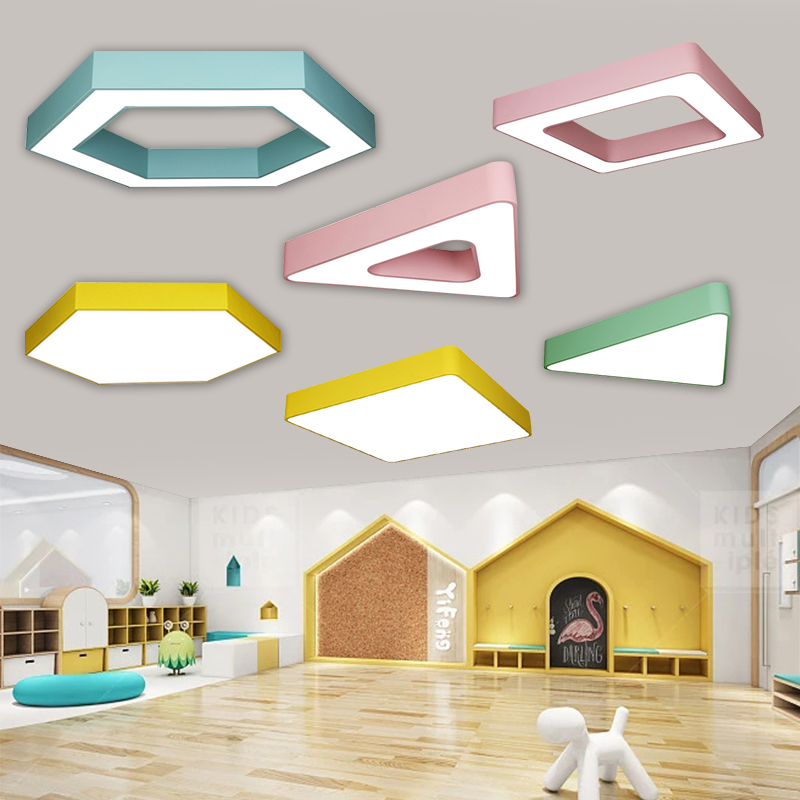 卡通吊灯幼儿园六边形创意吸顶灯