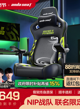 安德斯特NIP战队电竞椅 训练指定座椅NIP战队游戏椅子电脑椅