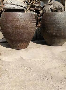 中式复古荷花缸养鱼石缸园林装饰