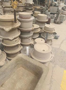 怀旧老物件小石磨推磨石