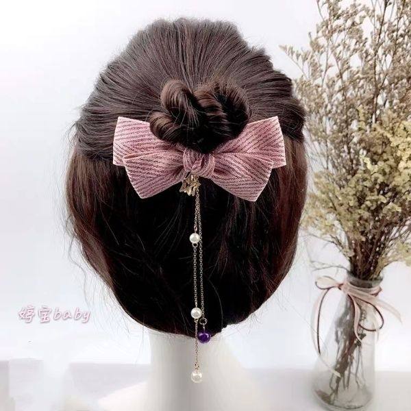 手工布艺蝴蝶结女扎头气质头绳少女网红发夹甜美流苏复古汉服头饰,饰品/流行首饰/时尚饰品新,发饰,淘宝优惠券,粉丝福利购,淘宝优惠卷