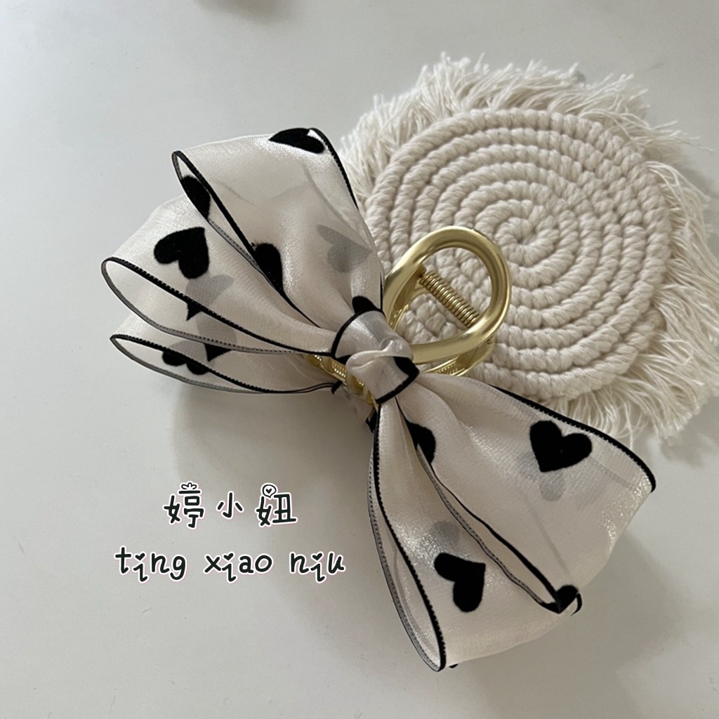 闪光爱心雪纱抓夹马尾发抓韩国头饰鲨鱼夹哑光蝴蝶结后脑勺发卡新,饰品/流行首饰/时尚饰品新,发饰,淘宝优惠券,粉丝福利购,淘宝优惠卷