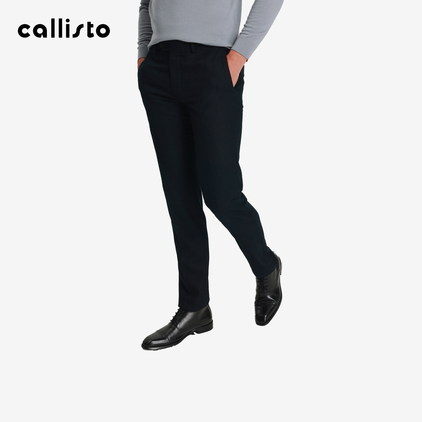 【商场同款】callisto2025秋冬新品男士长裤纯羊毛直筒通勤西裤