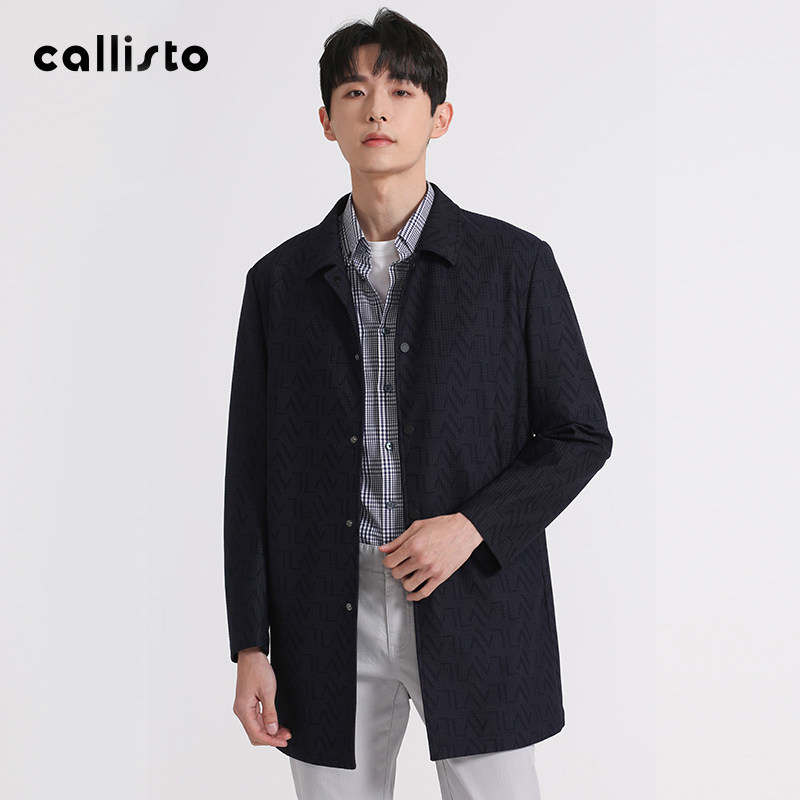 【针织提花】callisto卡利斯特男装春秋男士时尚休闲气质舒适风衣