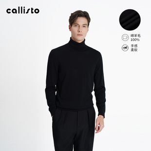 秋冬焕新 长袖 callisto2025冬季 男士 两翻领套头绵羊毛毛衣 新品