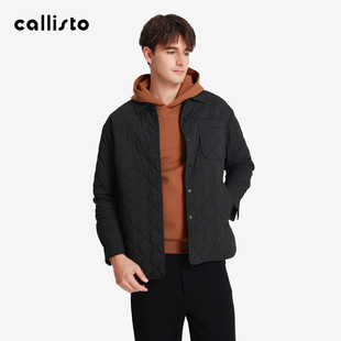 外套翻领轻薄保暖长袖 男士 callisto2025秋冬新品 棉衣 商场同款