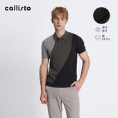 新款 T恤男夏季 callisto卡利斯特短袖 易打理商务半袖 针织Polo